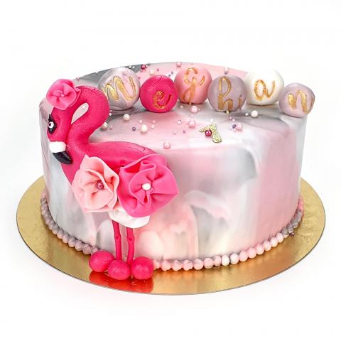 Födelsedagstårta Flamingo :: Dessert Influencer